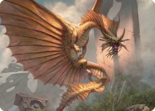 Dragon d'or ancien - Illustration - 