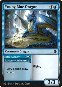 Jeune dragon bleu<br>Augure des sables - 