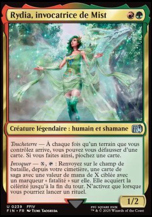 rydia mtg card Rydia, Summoner of Mist | Final Fantasy Foil Return up to two target permanent cards from your graveyard to your hand. Rydia (Full Art) - Dreamlike