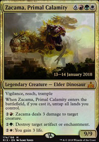 Zacama, Primal Calamity - Prerelease Promos