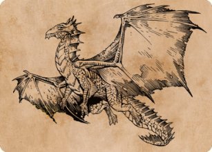 Dragon de bronze ancien - Illustration - 