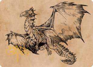 Dragon de bronze ancien - Illustration - 