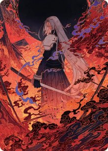 Nibelheim en feu - Illustration - Final Fantasy - Art Series