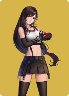 Tifa, experte en arts martiaux - Illustration - Final Fantasy - Art Series