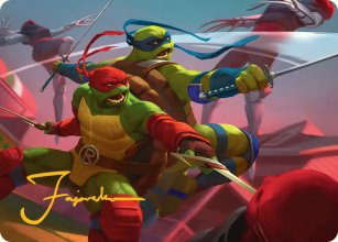 Raph et Leo, fr�res rivaux - Illustration - Teenage Mutant Ninja Turtle - Art Series