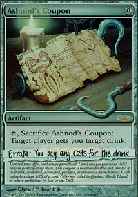 Coupon d'Ashnod - 