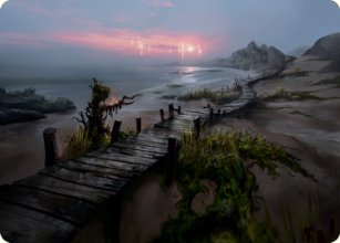 Plage désertée - Illustration - 