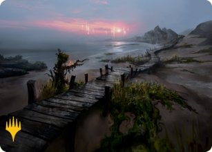 Plage désertée - Illustration - 