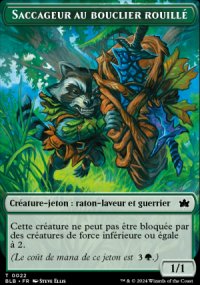 Jeton Saccageur au bouclier rouill - Bloomburrow