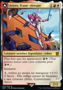 Arcee, franc-tireuse<br>Arcee, coup acrobatique