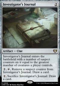 Investigator's Journal - Commander Masters