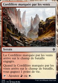 Cordillre marque par les vents - 