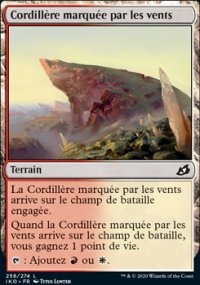 Cordillre marque par les vents - 