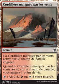 Cordillre marque par les vents - 