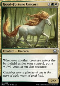 Good-Fortune Unicorn - March of the Machine Commander Decks