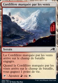 Cordillre marque par les vents - 