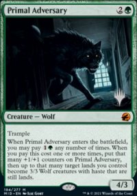 Primal Adversary - Planeswalker symbol stamped promos