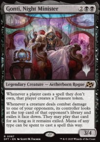 Gonti, ministre de la Nuit - Planeswalker symbol stamped promos