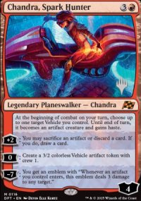 Chandra, chasseuse d'tincelle - Planeswalker symbol stamped promos