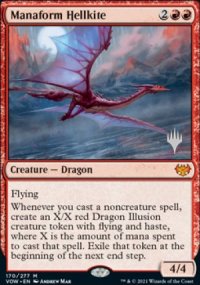 Manaform Hellkite - Planeswalker symbol stamped promos