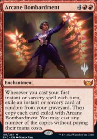 Arcane Bombardment - Planeswalker symbol stamped promos