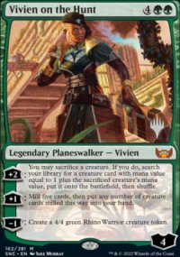 Vivien on the Hunt - Planeswalker symbol stamped promos