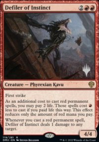 Defiler of Instinct - Planeswalker symbol stamped promos