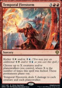 Temporal Firestorm - Planeswalker symbol stamped promos