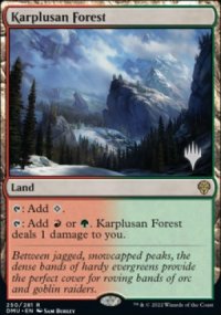 Karplusan Forest - Planeswalker symbol stamped promos