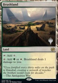 Brushland - Planeswalker symbol stamped promos