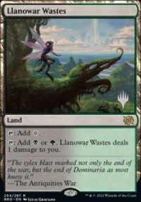 Llanowar Wastes - Planeswalker symbol stamped promos