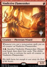 Vindictive Flamestoker - Planeswalker symbol stamped promos