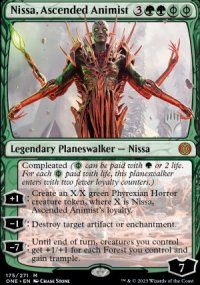 Nissa, Ascended Animist - Planeswalker symbol stamped promos