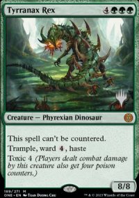 Tyrranax Rex - Planeswalker symbol stamped promos