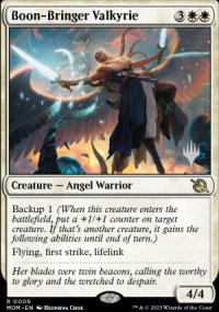 Boon-Bringer Valkyrie - Planeswalker symbol stamped promos