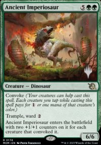 Ancient Imperiosaur - Planeswalker symbol stamped promos