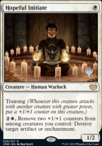 Hopeful Initiate - Planeswalker symbol stamped promos