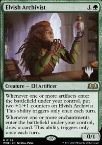 Elvish Archivist - Planeswalker symbol stamped promos