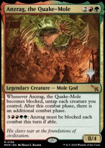 Anzrag, la taupe sismique - Planeswalker symbol stamped promos