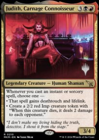 Judith, Carnage Connoisseur - Planeswalker symbol stamped promos