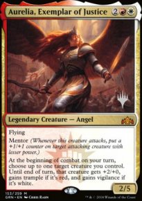 Aurelia, Exemplar of Justice - Planeswalker symbol stamped promos