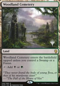 Woodland Cemetery - Planeswalker symbol stamped promos