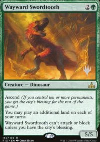 Wayward Swordtooth - Planeswalker symbol stamped promos