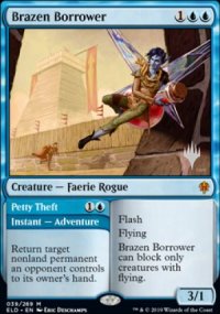 Brazen Borrower - Planeswalker symbol stamped promos