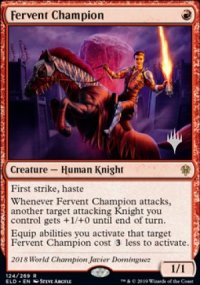 Fervent Champion - Planeswalker symbol stamped promos