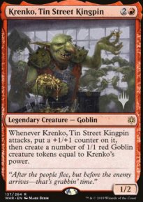 Krenko, Tin Street Kingpin - Planeswalker symbol stamped promos