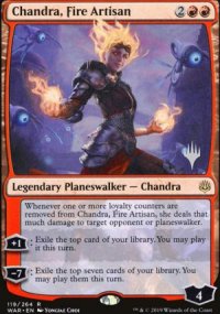 Chandra, Fire Artisan - Planeswalker symbol stamped promos