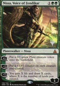 Nissa, Voice of Zendikar - Planeswalker symbol stamped promos