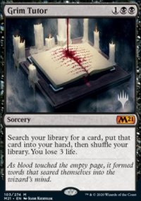 Grim Tutor - Planeswalker symbol stamped promos