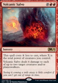 Volcanic Salvo - Planeswalker symbol stamped promos